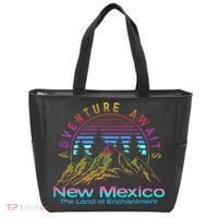New Mexico State Retro Outdoors & Nm Mountains Tote Bag thumb 0