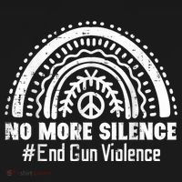No More Silence End Gun Violence Awareness Month Orange Apron thumb 3