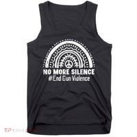 No More Silence End Gun Violence Awareness Month Orange Tank Top thumb 0