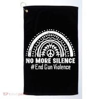 No More Silence End Gun Violence Awareness Month Orange Golf Towel thumb 0