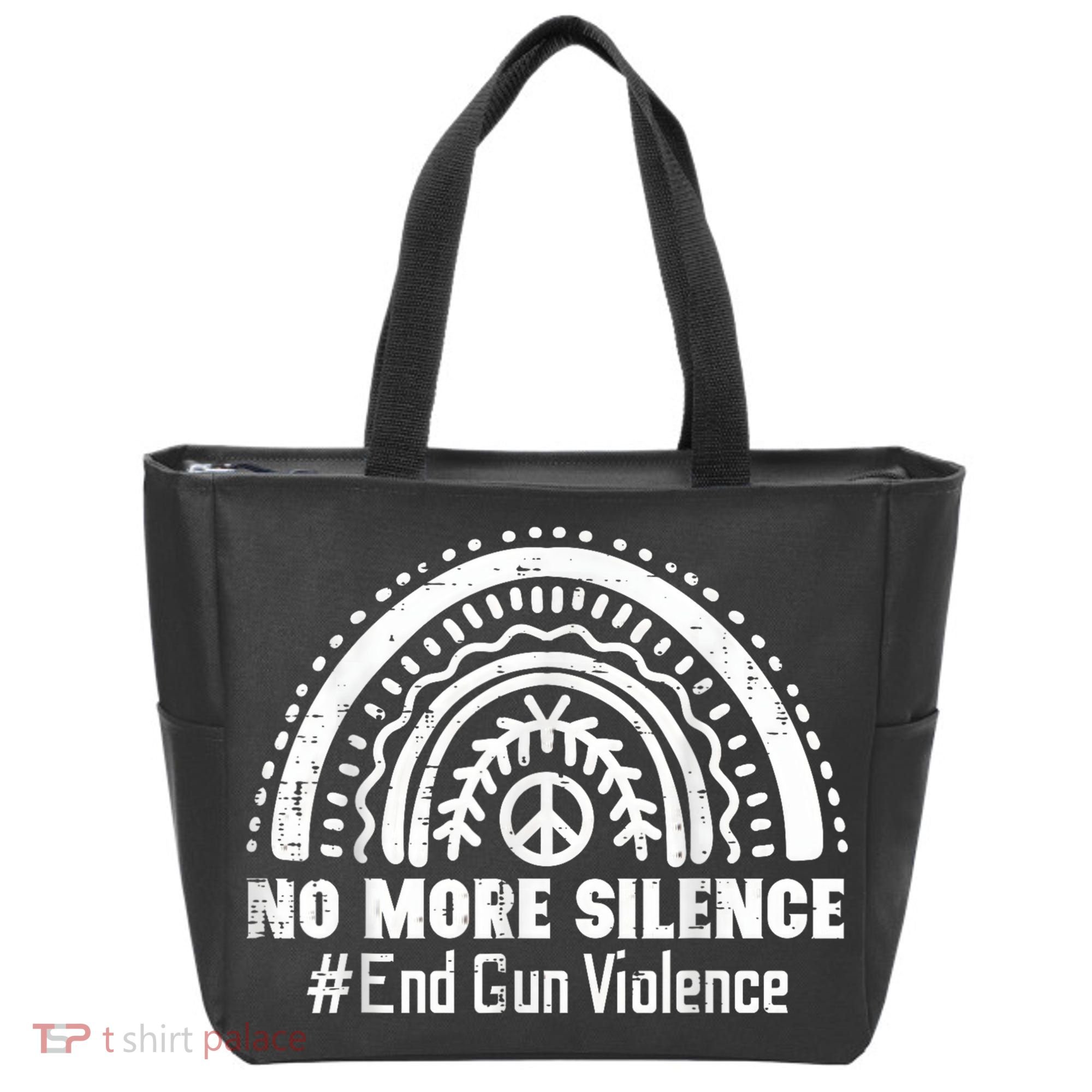 No More Silence End Gun Violence Awareness Month Orange Tote Bag