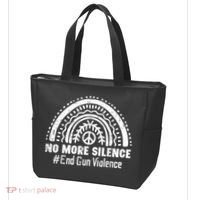 No More Silence End Gun Violence Awareness Month Orange Tote Bag thumb 3