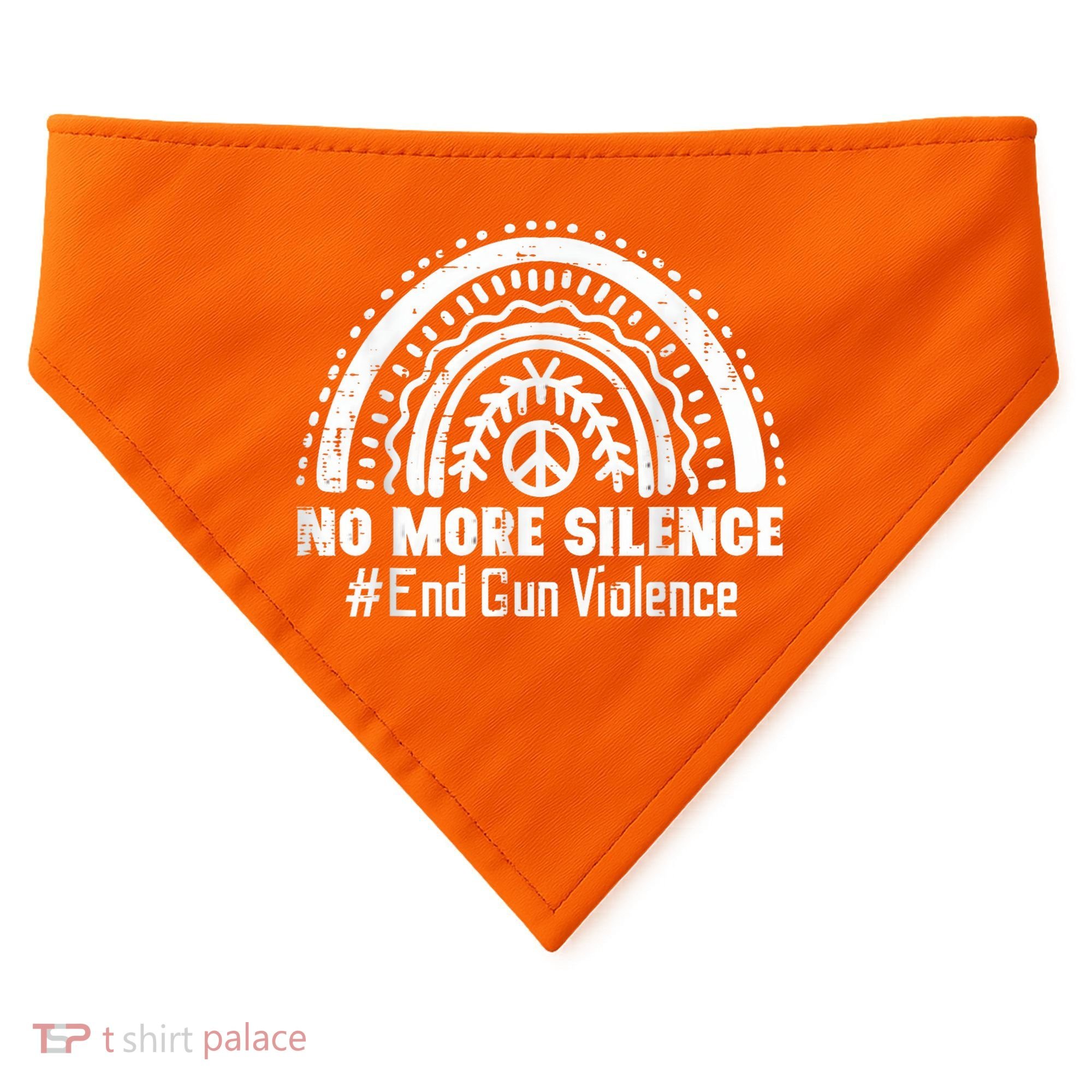 No More Silence End Gun Violence Awareness Month Orange USA-Made Doggie Bandana
