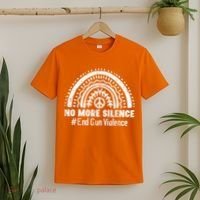 No More Silence End Gun Violence Awareness Month Orange T-Shirt thumb 2