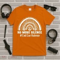 No More Silence End Gun Violence Awareness Month Orange T-Shirt thumb 5