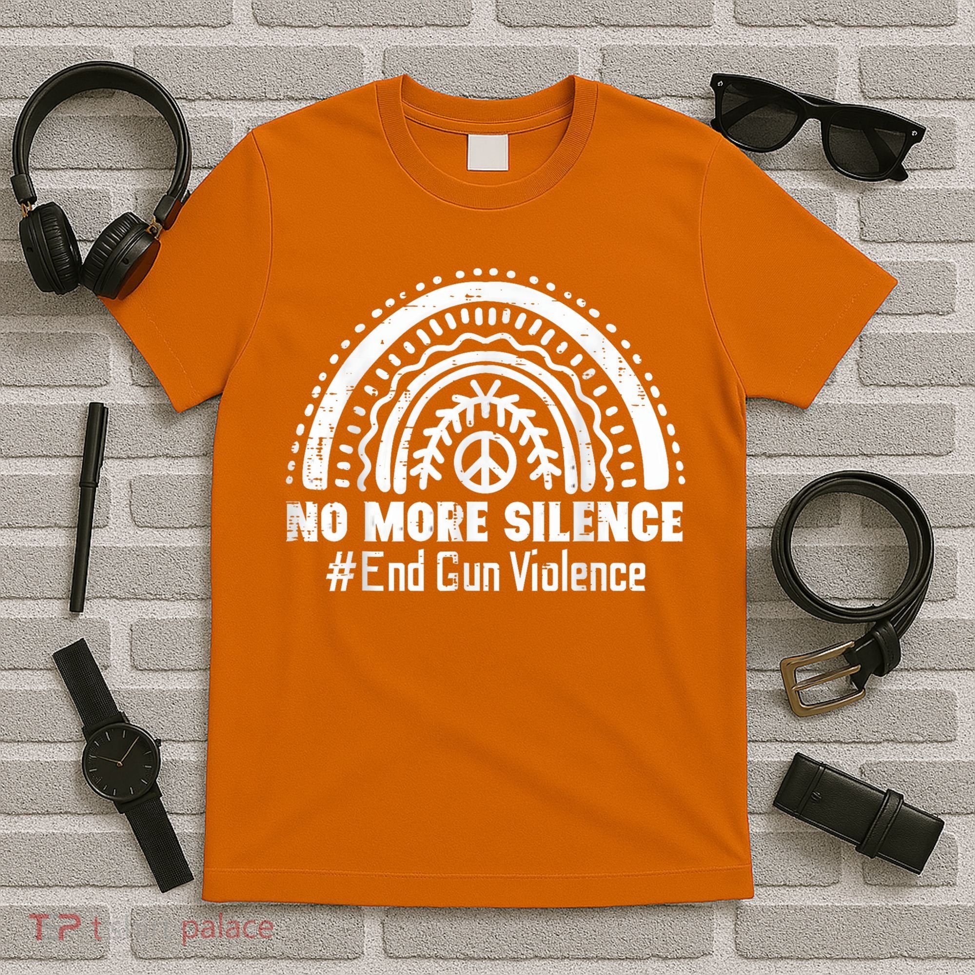 No More Silence End Gun Violence Awareness Month Orange T-Shirt