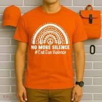 No More Silence End Gun Violence Awareness Month Orange T-Shirt thumb 6