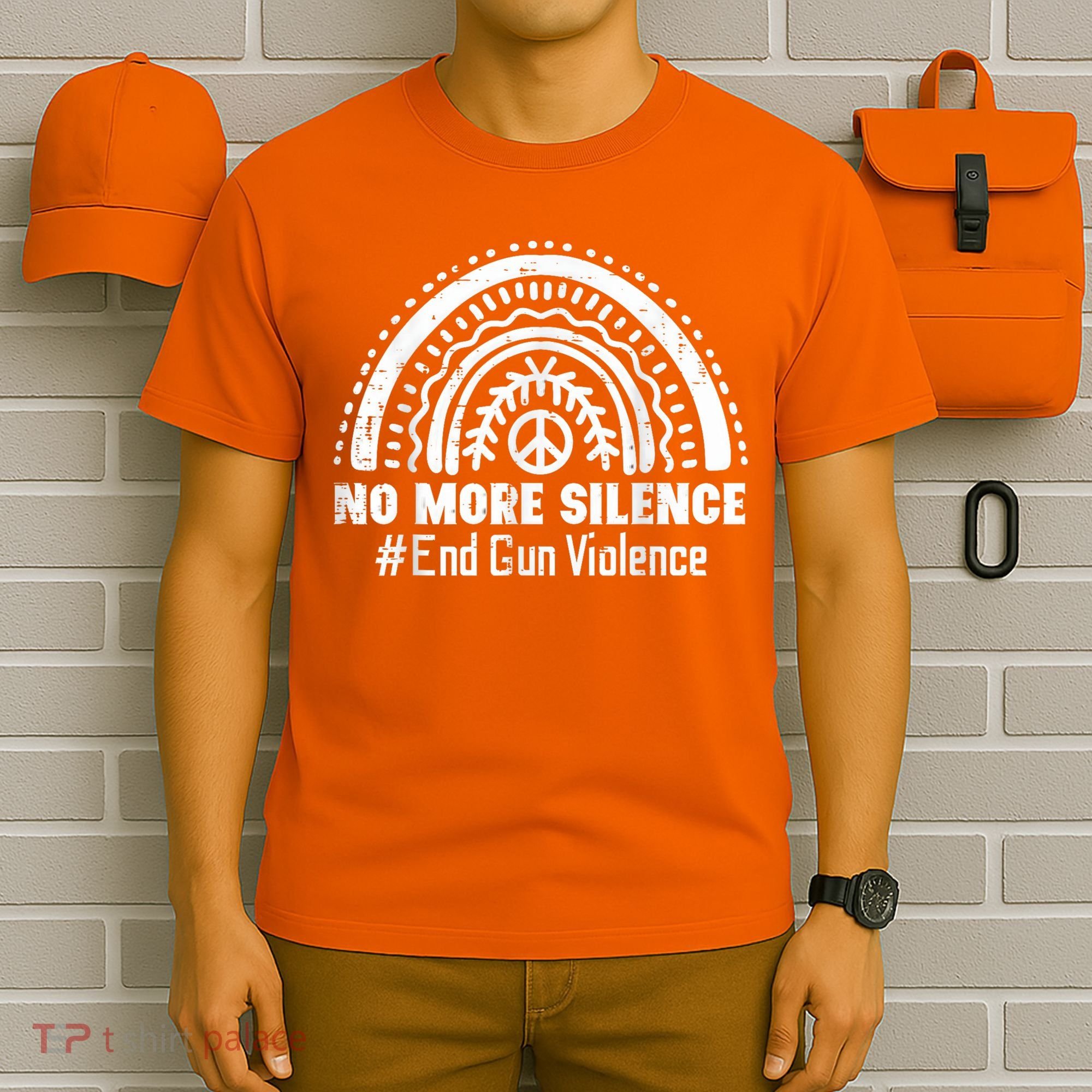 No More Silence End Gun Violence Awareness Month Orange T-Shirt