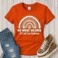 No More Silence End Gun Violence Awareness Month Orange Women's T-Shirt thumb 3