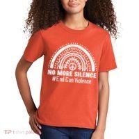 No More Silence End Gun Violence Awareness Month Orange Kids T-Shirt thumb 2