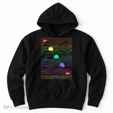 New Mexico State Zia Landscape Line Art Design Hoodie