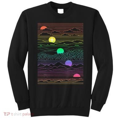 New Mexico State Zia Landscape Line Art Design Sweatshirt