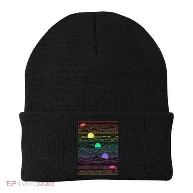 New Mexico State Zia Landscape Line Art Design Beanie