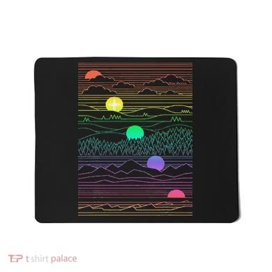 New Mexico State Zia Landscape Line Art Design Mousepad