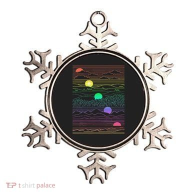 New Mexico State Zia Landscape Line Art Design Ornament