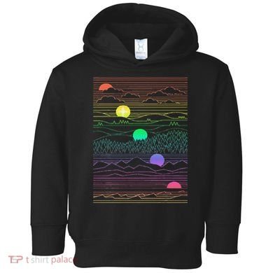 New Mexico State Zia Landscape Line Art Design Toddler Hoodie