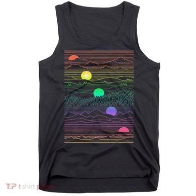New Mexico State Zia Landscape Line Art Design Tank Top