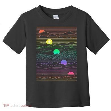 New Mexico State Zia Landscape Line Art Design Toddler T-Shirt