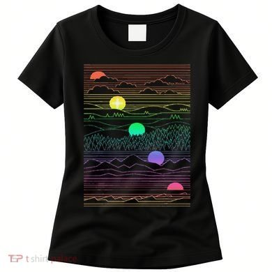 New Mexico State Zia Landscape Line Art Design Women's T-Shirt