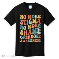 No More Stigma No More Shame Addiction Overdose Awareness Kids T-Shirt thumb 0
