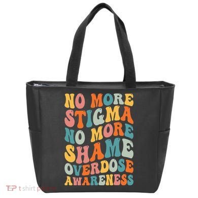 No More Stigma No More Shame Addiction Overdose Awareness Tote Bag