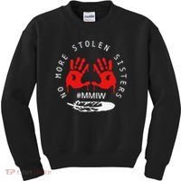 No More Stolen Sisters MMIW Month Awareness Saying Women Kids Sweatshirt thumb 0
