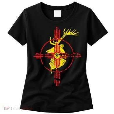 New Mexico State Flag Elk Hunting Zia Symbol Design Women's T-Shirt