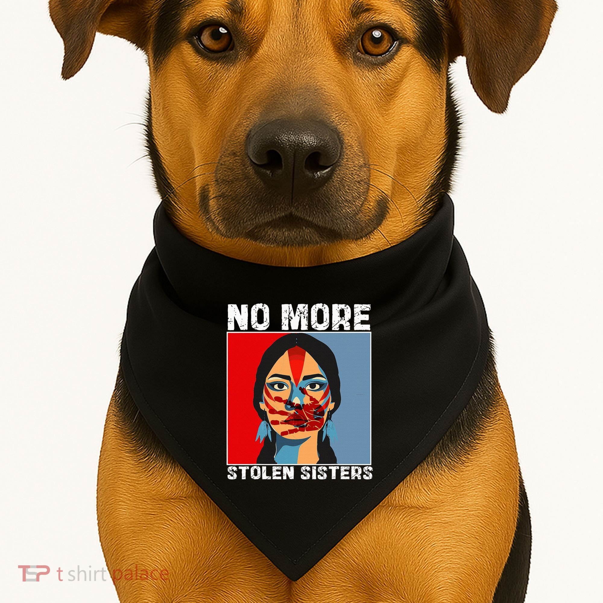 No More Stolen Sister Native American Mmiw USA-Made Doggie Bandana