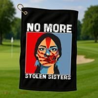 No More Stolen Sister Native American Mmiw Golf Towel thumb 1