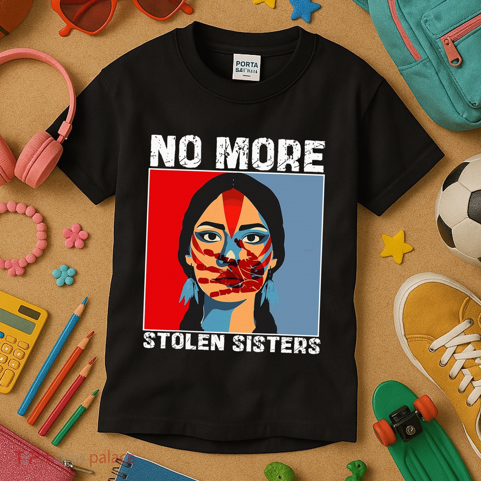 No More Stolen Sister Native American Mmiw Kids T-Shirt