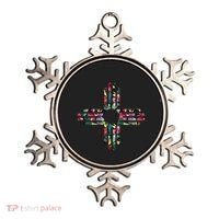 New Mexico State Zia Symbol Floral Print By Mcma Ornament thumb 0