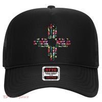 New Mexico State Zia Symbol Floral Print By Mcma Hat thumb 0