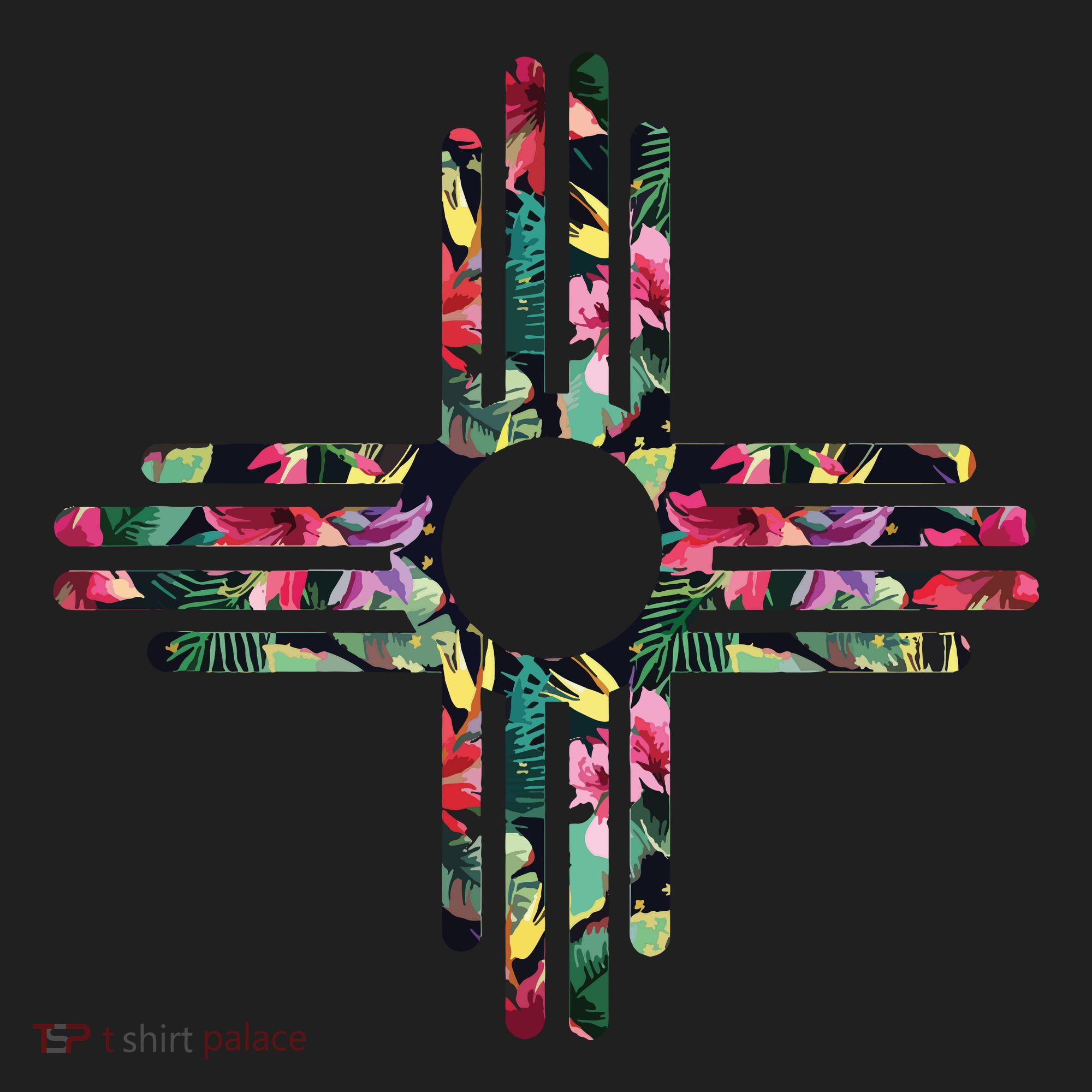 New Mexico State Zia Symbol Floral Print By Mcma Hat