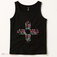 New Mexico State Zia Symbol Floral Print By Mcma Tank Top thumb 2