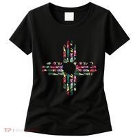 New Mexico State Zia Symbol Floral Print By Mcma Women's T-Shirt thumb 0