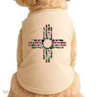 New Mexico State Zia Symbol Floral Print By Mcma Doggie Tank thumb 0
