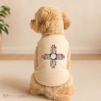 New Mexico State Zia Symbol Floral Print By Mcma Doggie Tank thumb 2