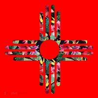 New Mexico State Zia Symbol Floral Print By Mcma Santa Hat thumb 1