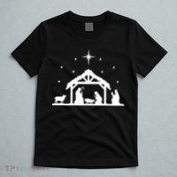 Nativity Manger Scene Baby Jesus Birth Of Christ Christmas T-Shirt thumb 5