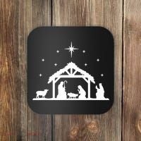 Nativity Manger Scene Baby Jesus Birth Of Christ Christmas Coaster thumb 0