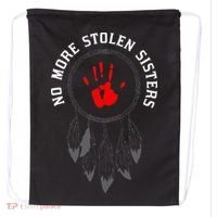 No More Stolen Sisters Missing And Murdered Indigenous Women Drawstring Bag thumb 0