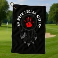 No More Stolen Sisters Missing And Murdered Indigenous Women Golf Towel thumb 1