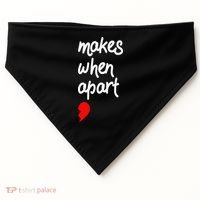 Nothing Makes Sense When We're Apart Cute Couple Matching USA-Made Doggie Bandana thumb 0