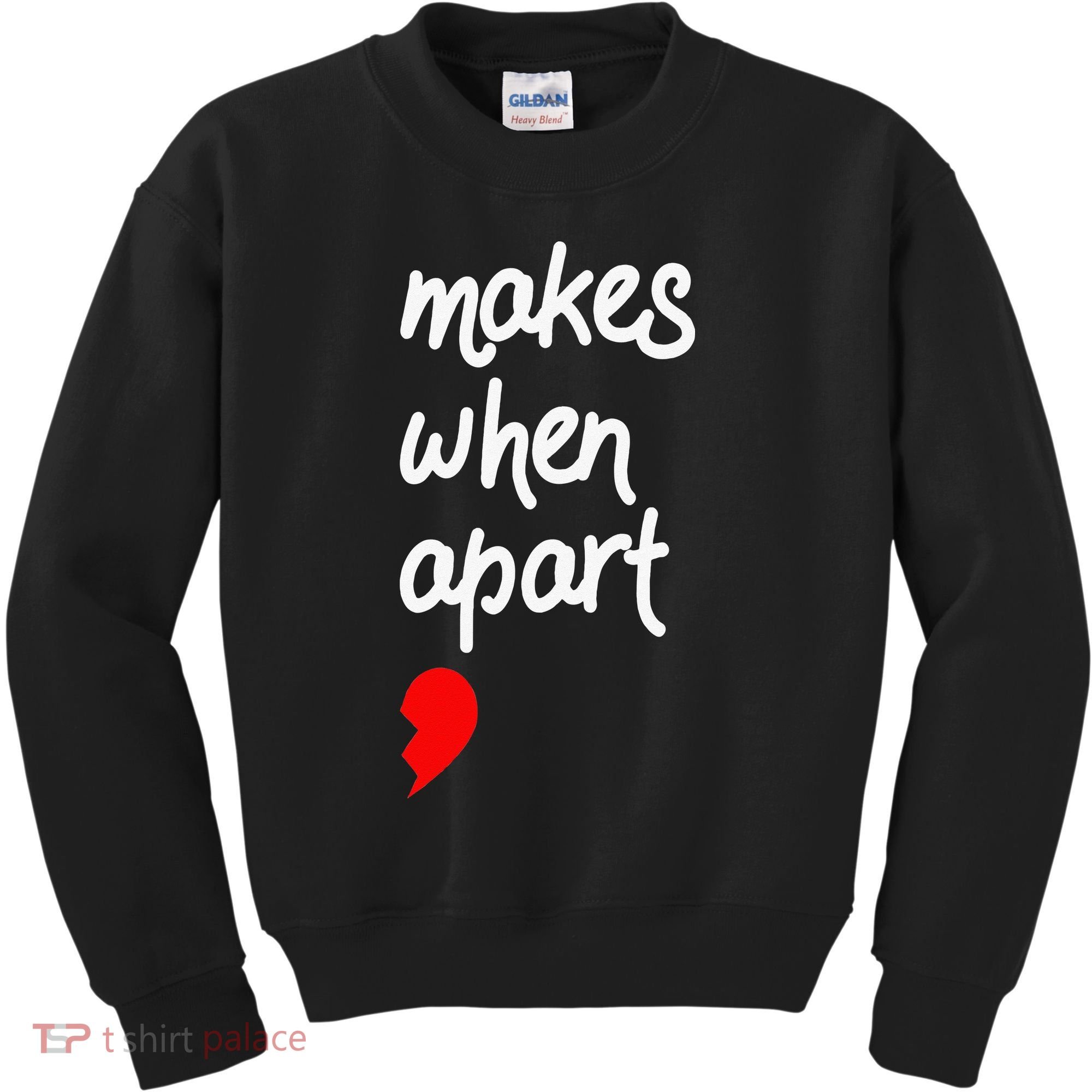 Nothing Makes Sense When We're Apart Cute Couple Matching Kids Sweatshirt