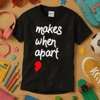 Nothing Makes Sense When We're Apart Cute Couple Matching Kids T-Shirt thumb 3