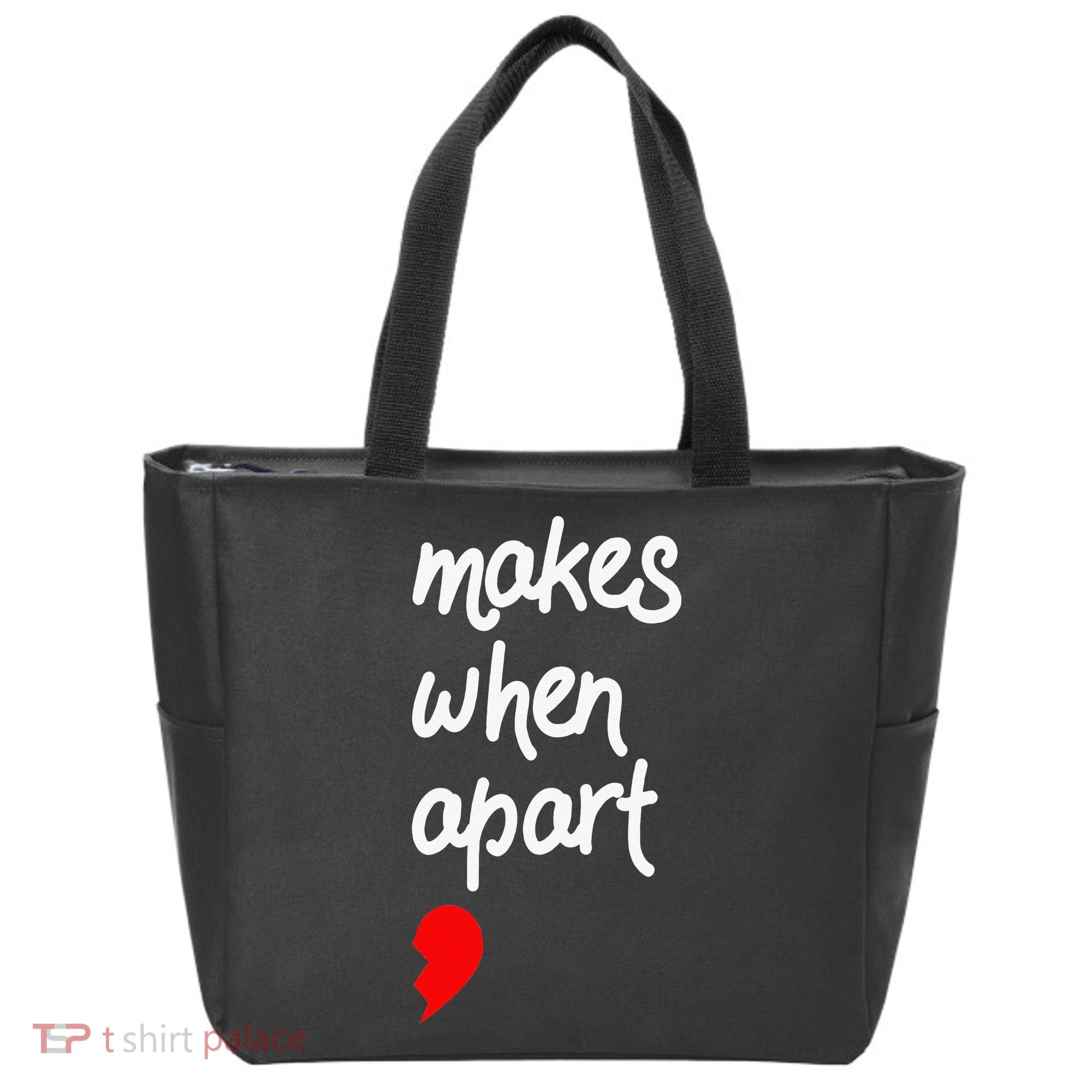 Nothing Makes Sense When We're Apart Cute Couple Matching Tote Bag