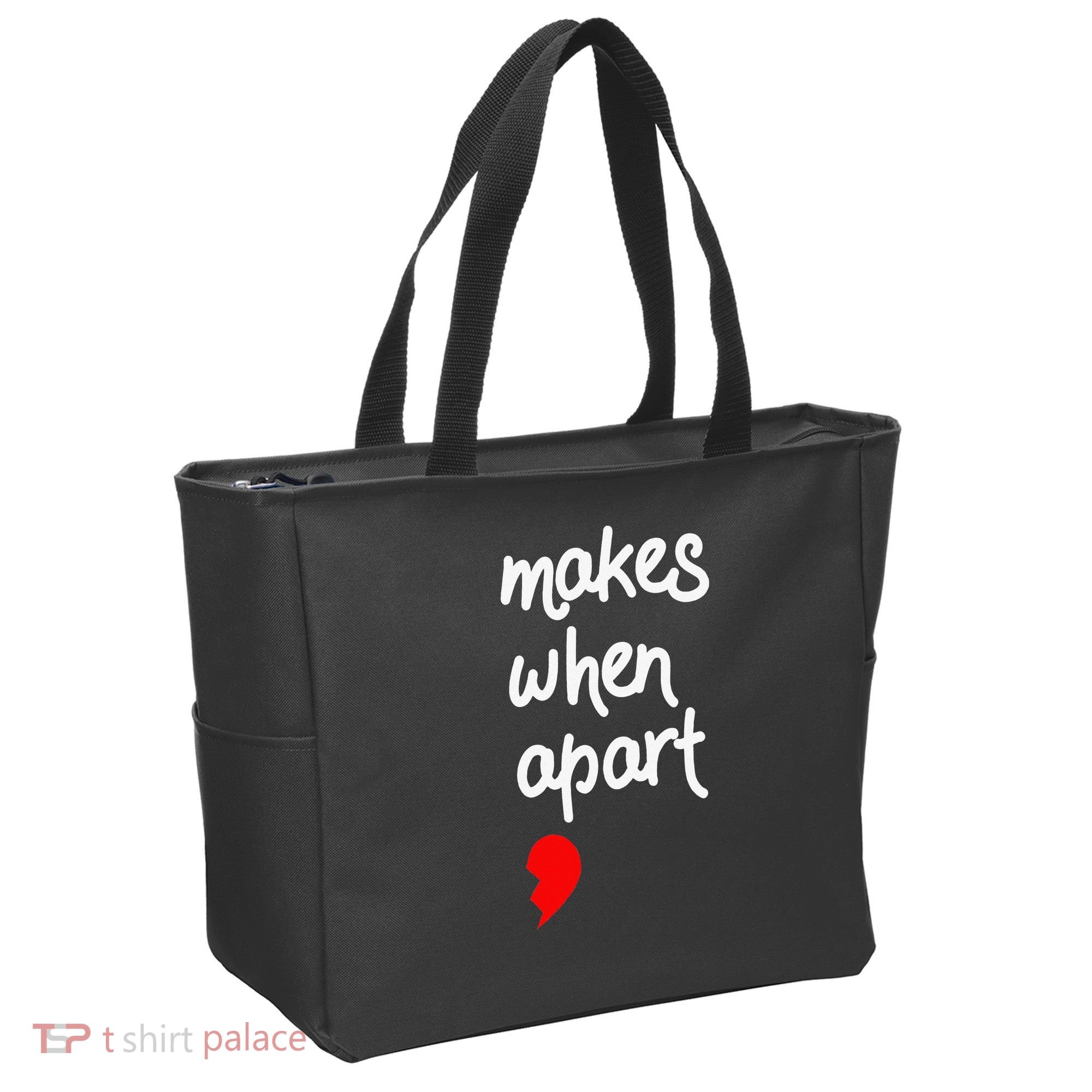 Nothing Makes Sense When We're Apart Cute Couple Matching Tote Bag