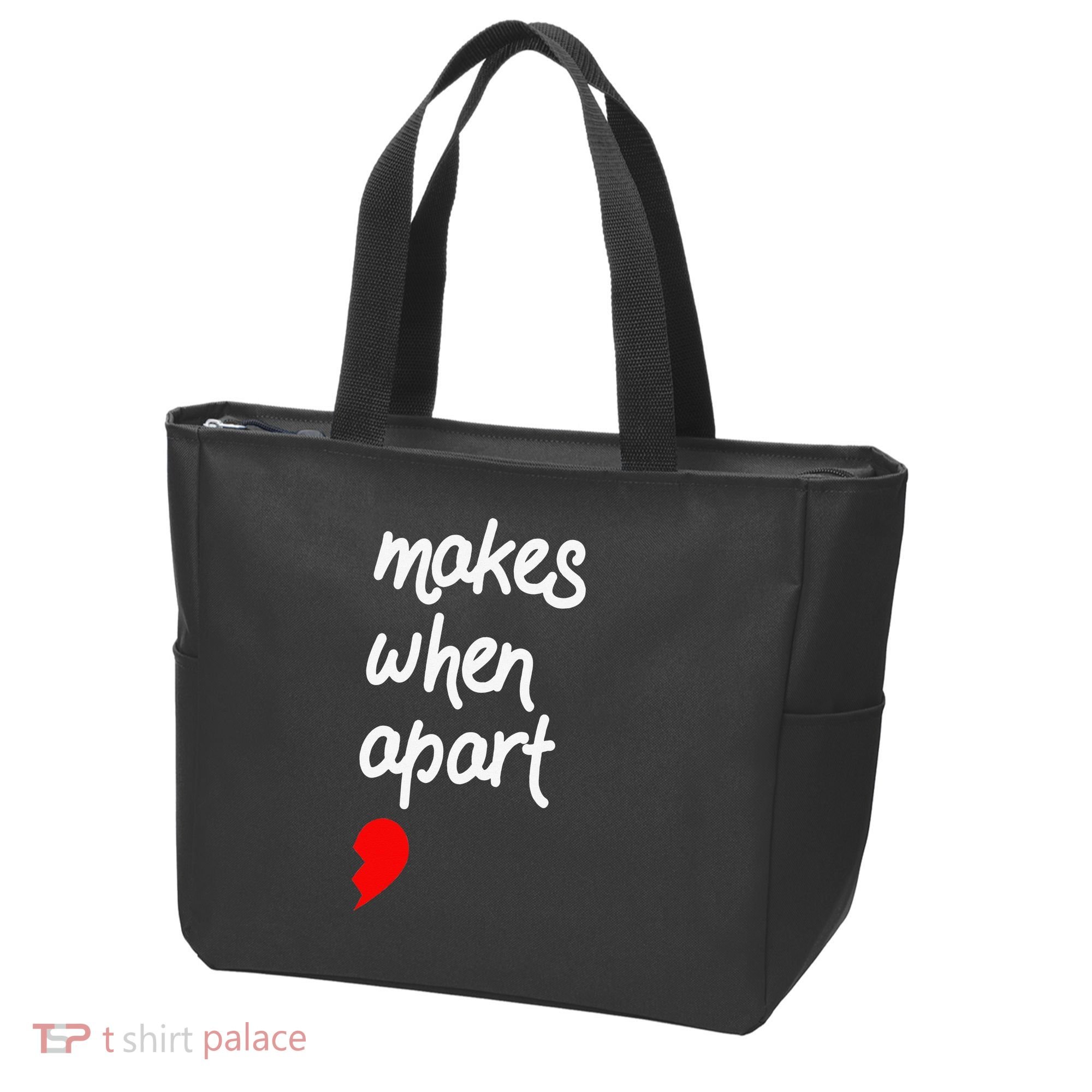 Nothing Makes Sense When We're Apart Cute Couple Matching Tote Bag