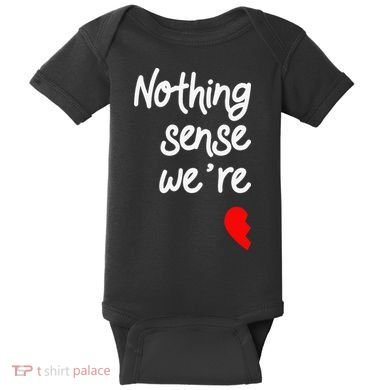 Nothing Makes Sense When We're Apart Cute Couple Matching Baby Bodysuit