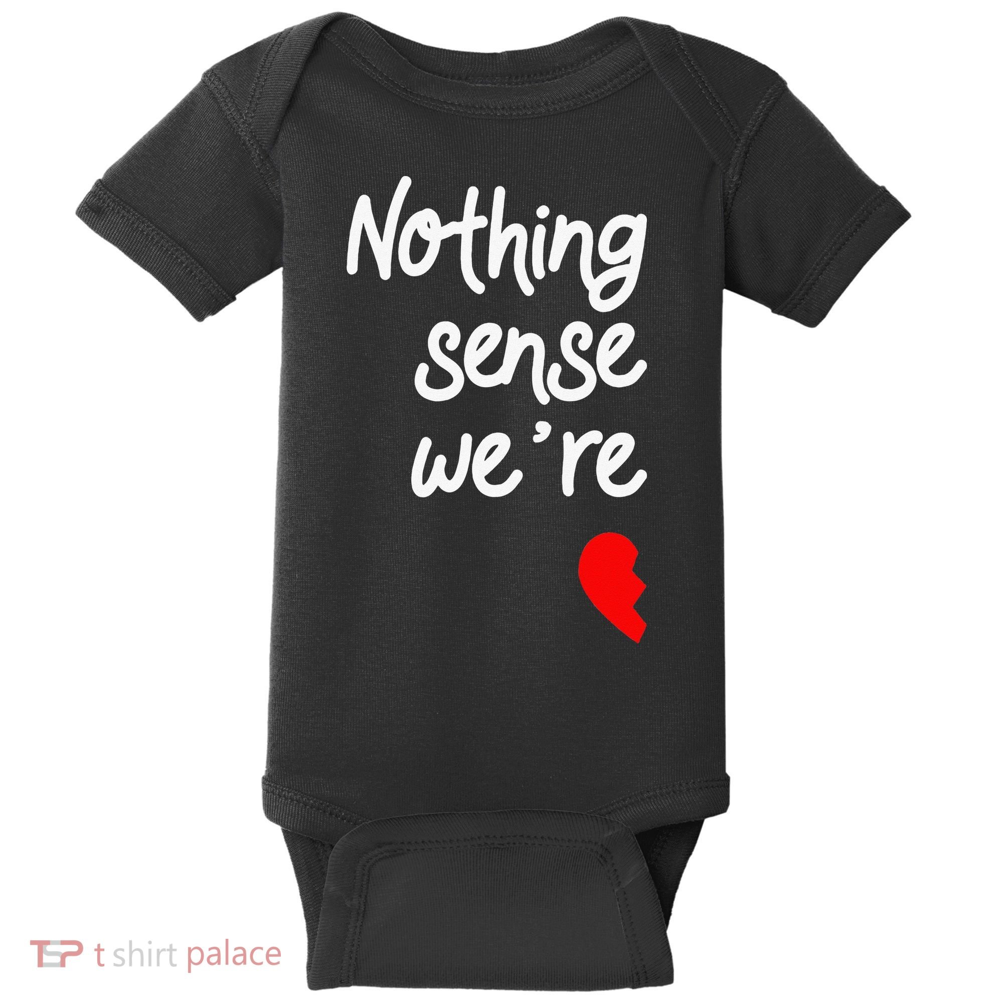 Nothing Makes Sense When We're Apart Cute Couple Matching Baby Bodysuit